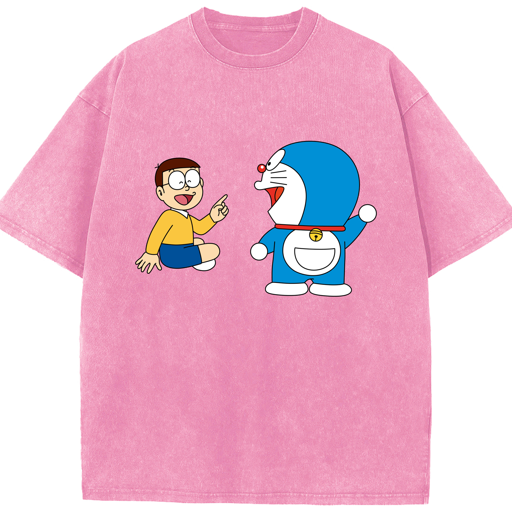 （画像用） ドラえもん Doraemon 綿100% ヴィンテージ風 半袖Tシャツ（フロントプリント）